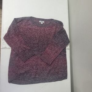 Croft & Barrow Women's Burgundy Crew Neck 3/4 Sleeve Sweater